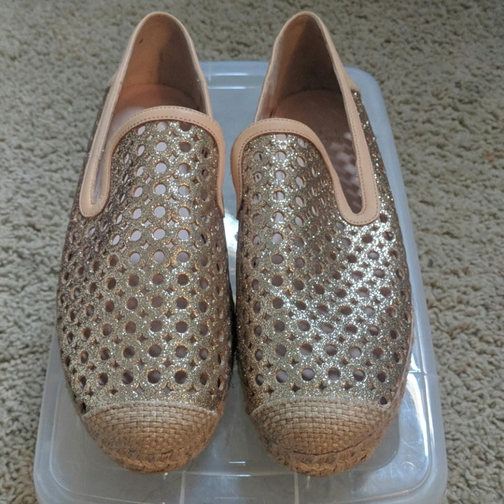 Stuart Weitzman Gold Flat